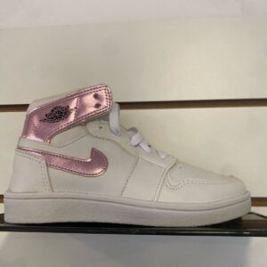 TÊNIS NIKE AIR FORCE CANO ALTO WHITE PINK, MENINA